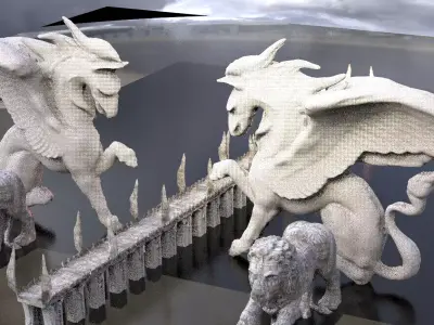 Palace of Pegasus Kitbash 2 3D model