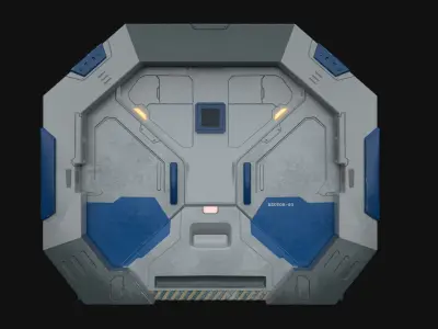 Sci-Fi Door 01  Low-poly 3D model