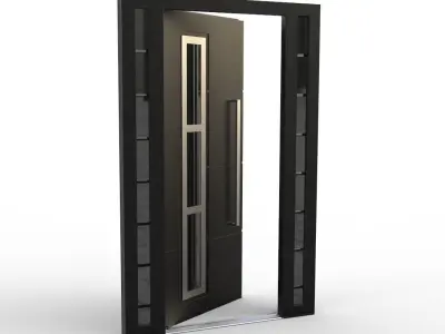 Outside door Low-poly 3D model