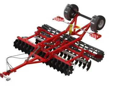WG 0007 -  semi-mounted heavy disc harrow 4m 3D model
