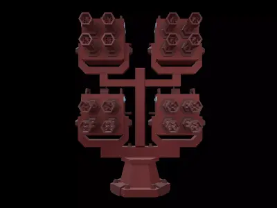 Tower Defence Mechanical v7 003 Low-poly 3D model