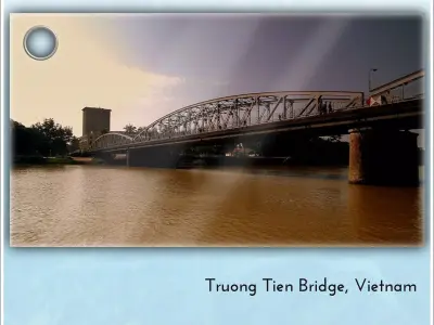 Truong Tien bridge Hue Vietnam - Modern WW2 WW1 World War Diarom 3D print model