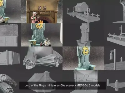 Lord of the Rings miniatures GW scenery MESBG 3D Model Pack