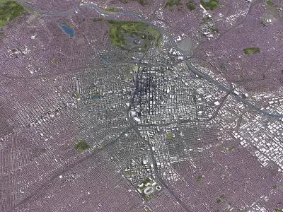 Los Angeles - 3D City Model Low-poly 3D model