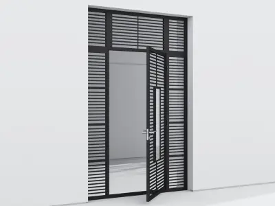 Aluminium door 75 3D model