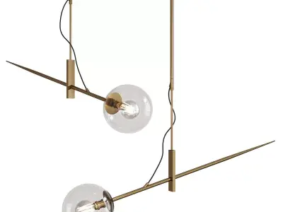 Hasta Brass Hanging Lamp 138 Low-poly 3D model