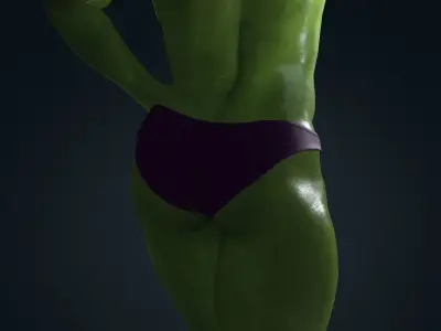 She Hulk Low-poly 3D model