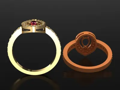 pear ring Free 3D print model