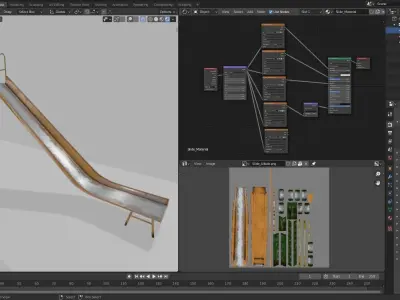 Playground Slide Low-poly 3D model