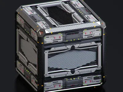 SciFi Crates set 3D model