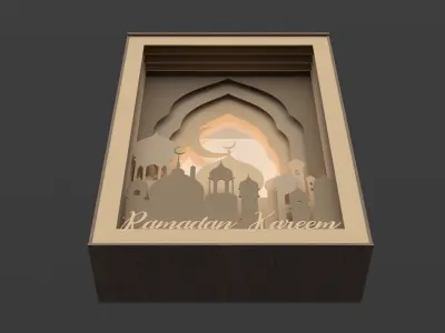 Ramadan lantern frame 3D model