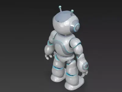 Humanoid Robots Pack Sci-Fi Futuristic 3D Models Low-poly 3D model