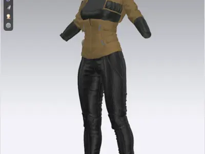 Women Modern Bodysuit - 120 Marvelous Designer and Clo3D 3D model
