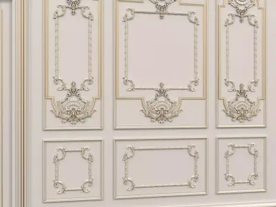 Wall Molding in Classic French style 10 3D model