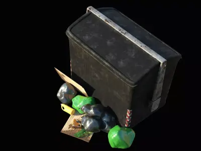 Trash Collection Low-poly 3D model