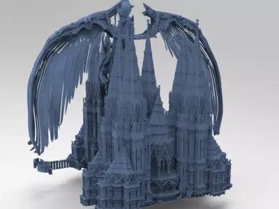 Angelic Cathedral High Rise Mass structure 5 3D model