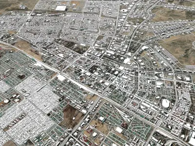 Cityscape Ashgabat Turkmenistan 3D model