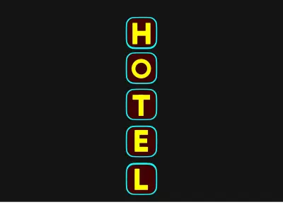 hotel neon sign 3D model