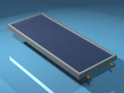 Roof with solar panels 3D model