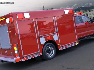  Light Rescue Truck Based on Ford F-550 Lariat Rigged 