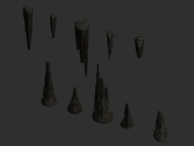 Cave Rock Pack 1 - Cave Low-poly 3D model