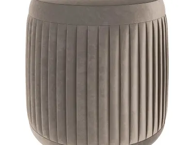 Blooming ville pleat pouf 3d model Low-poly 3D model