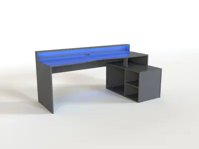 TABLE computer desk with lights 3D model