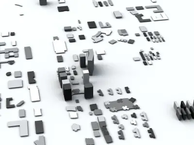 Shenzen Streets and Buildings 3D model