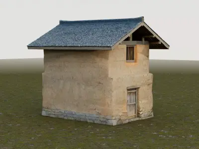 Traditional Rural Dwelling Low-poly 3D model