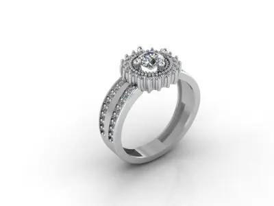 Mini Set Ring Pendant Earrings STL 3DM Womens Jewelry 3D print model