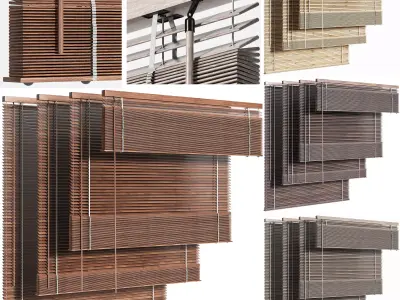 Wooden Blind 01 150 cm 3D model