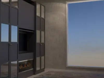 Wardrobe With TV  3D model