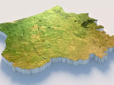 Cote d Ivoire Ivory Coast Country Terrain 3D model