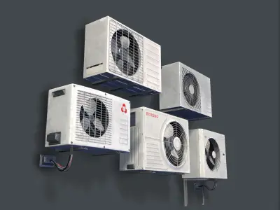 Air conditioning PBR Low-poly 3D model