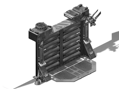 Machinery - Wall - Operating Wall 03 3D model