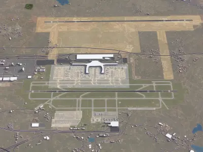 Nanning - Airport - NNG Low-poly 3D model