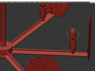 Rae Collection 6 Light Chandelier Low-poly 3D model
