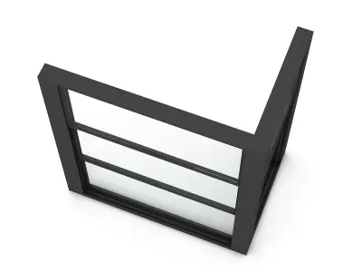 Guillotine Glazing Low-poly 3D model