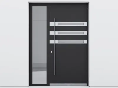 Aluminium door 115 3D model