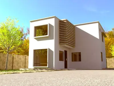 House Exterior Scene 3D model