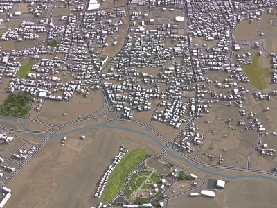 Hail - 3D City Model Low-poly 3D model