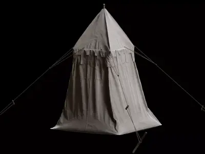 Medieval Tent 02 Low-poly 3D model