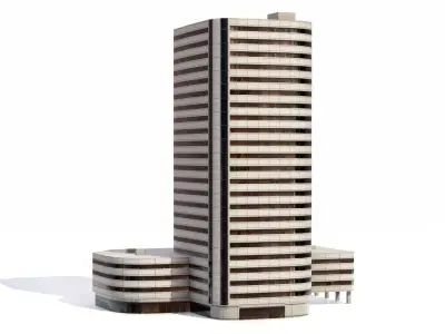 Building PBR Game Ready tall Low-poly 3D model