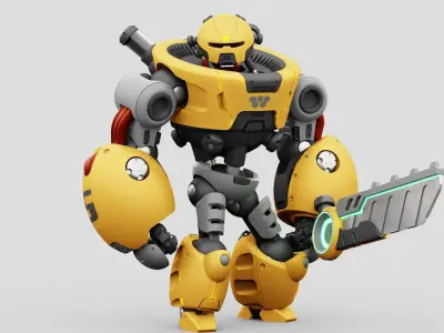 BATTLE DROID OMNIUS  RIGGED 3D model