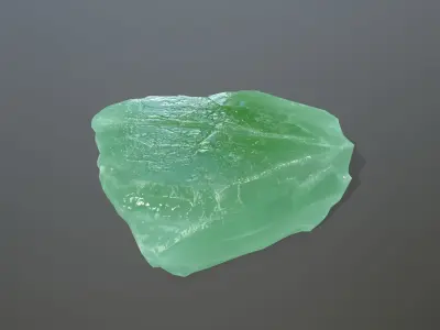 Ice Set jade stone Low-poly 3D model