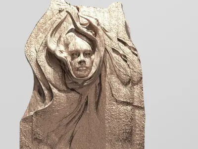 Sand Emporess face sculpture 2 3D model