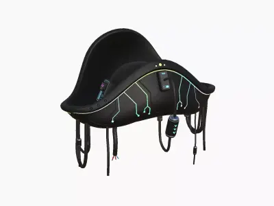 Cyberpunk Pirate Hat A10 - Character Design Low-poly 3D model