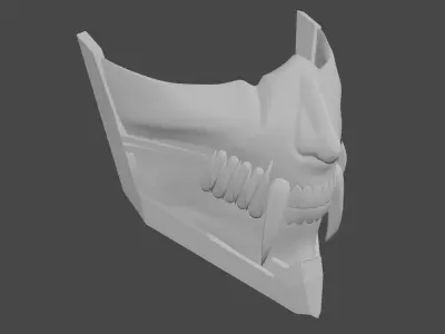SCI-FI Demon Mask 3D model Low-poly 3D model