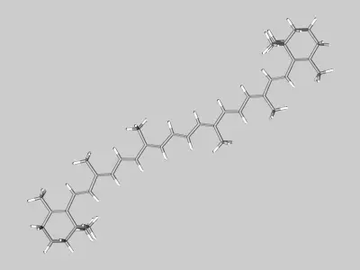 gamma-Carotene molecule 3D model
