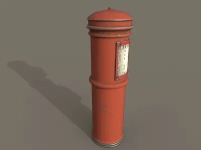 Old Japanese Letterbox Low-poly 3D model
